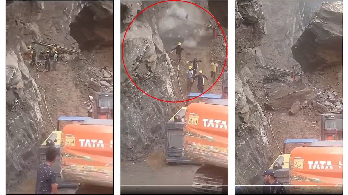 Uttarakhand: ಸುರಂಗ ಕಾಮಗಾರಿ ವೇಳೆ ಭೂ ಕುಸಿತ, ಕಾರ್ಮಿಕರು ಪಾರು; Video viral